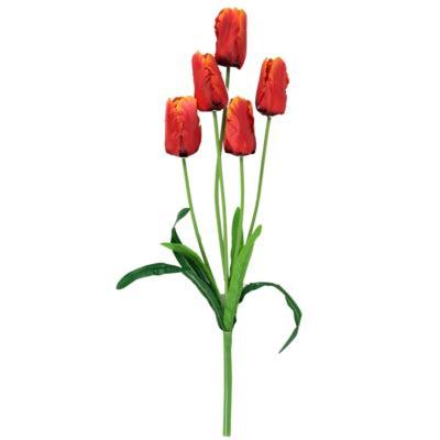 Kunstbloem Tulp rood/oranje 58 cm | 24 stuks