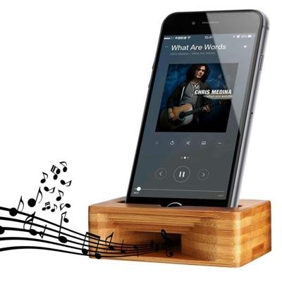 Universele bamboe bureaublad staan telefoonhouder voor iPhone Huawei Xiaomi HTC Sony en andere slimme telefoons binnen 5.5 inch