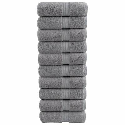 VidaXL Gastendoekjes solund 10 st 600 g/m² 30x50 cm grijs VidaXL Gastendoekjes solund 10 st 600 g/m² 30x50 cm grijs