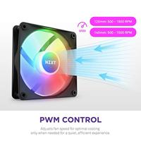 NZXT F120 Core - 120mm RGB Fan - Triple - Black - thumbnail