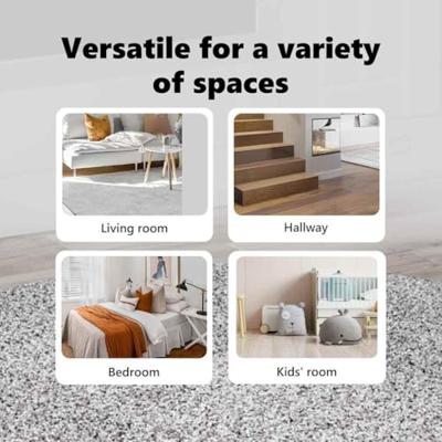 VidaXL Antislip shaggy tapijt grijs 120 x 120 cm pp