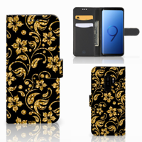 Samsung Galaxy S9 Plus Hoesje Gouden Bloemen - thumbnail