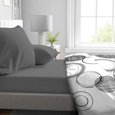 Hoeslaken - HOME LINGE PASSION - HP71762 - 90 x 190 cm + muts 30 cm - Microvezel - 82 g - Antracietgrijs