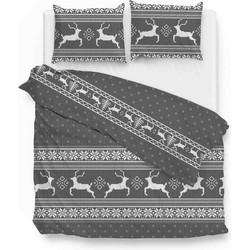 Zo!home Olsson Flanel Dekbedovertrek - 1-persoons (140x200/220 Cm + 1 Sloop) - Flanel - Dark Grey Zo!home Olsson Flanel Dekbedovertrek - 1-persoons (140x200/220 Cm + 1 Sloop) - Flanel - Dark Grey