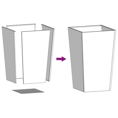 Plantenbak 45x45x75 cm staal olijfgroen Plantenbak 45x45x75 cm staal olijfgroen