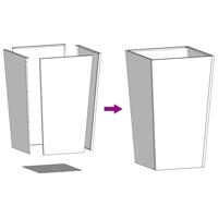 Plantenbak 45x45x75 cm staal olijfgroen - thumbnail