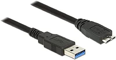 Delock USB-kabel USB-A stekker, USB-micro-B stekker 1.50 m Zwart 85073