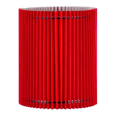 Papieren Gevouwen Lampenkap - Cilindrisch - Rood - ø20 x 24 cm - E27 fitting - Voor Tafellampen - Ontworpen voor woonkamer en eetkamer