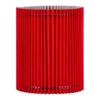 Papieren Gevouwen Lampenkap - Cilindrisch - Rood - ø20 x 24 cm - E27 fitting - Voor Tafellampen - Ontworpen voor woonkamer en eetkamer - thumbnail