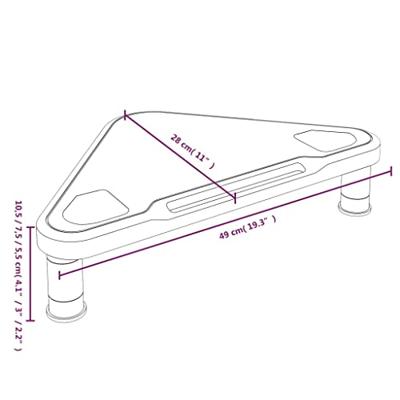 Monitorstandaard hoek 49x28x10,5 cm zwart - thumbnail