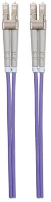 Intellinet 751162 Glasvezel Optische vezel Aansluitkabel 3.00 m Lila, Violet [1x LC-stekker - 1x LC-stekker] 50/125 µ Multimode OM4