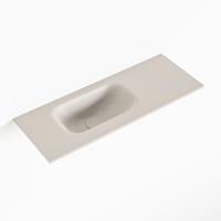 MONDIAZ EDEN Linen solid surface inleg wastafel voor toiletmeubel 60cm. Positie wasbak links - thumbnail