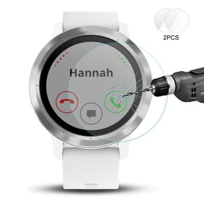 2 PC's ENKAY Hat-Prins 0.2mm 9H 2.15D gebogen rand Tempered glas Film voor Garmin Vivoactive 3 trainer 2 PC's ENKAY Hat-Prins 0.2mm 9H 2.15D gebogen rand Tempered glas Film voor Garmin Vivoactive 3 trainer