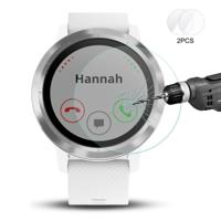 2 PC's ENKAY Hat-Prins 0.2mm 9H 2.15D gebogen rand Tempered glas Film voor Garmin Vivoactive 3 trainer - thumbnail