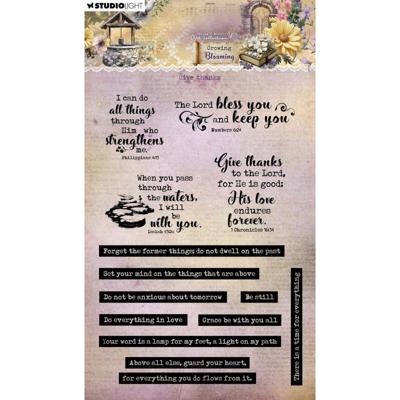 Studio Light • growing & blooming clear stamp give thanks