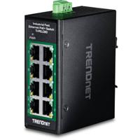 TRENDnet TI-PELC80 8-poorts Ethernet PoE+ industriële DIN-rail Mini Switch - thumbnail
