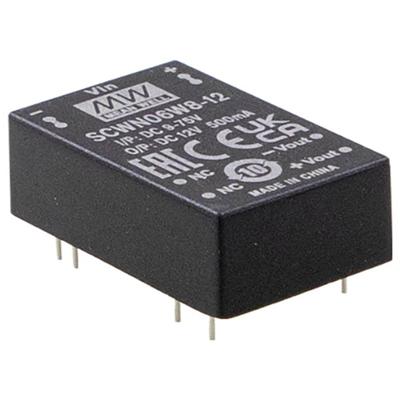 MEAN WELL DCWN06W8-12 DC/DC-converter 24 V -12 V -0.250 A 6 W Inhoud 1 stuk(s)