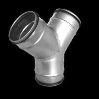 Y-stuk (broekstuk) Met Afdichtingsrubber Voor Spirobuis Ø100mm Met 45º Aftakkingen - thumbnail
