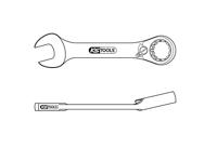 KS Tools 503.4636 503.4636 Steek-ringratelsleutel Sleutelbreedte (metrisch) 13 mm - thumbnail