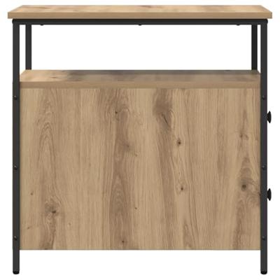 Nachtkastje met lade artisanaal eikenkleurig 30 x 60 x 60 cm Nachtkastje met lade artisanaal eikenkleurig 30 x 60 x 60 cm