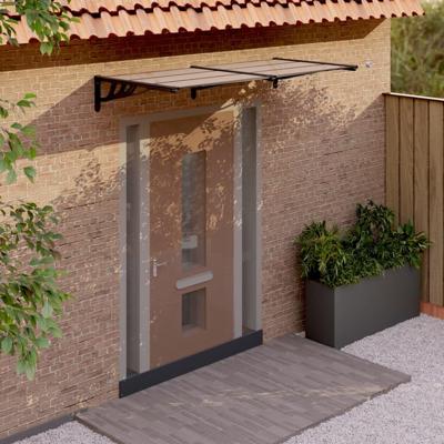 VidaXL Deurluifel 199x90 cm polycarbonaat zwart VidaXL Deurluifel 199x90 cm polycarbonaat zwart