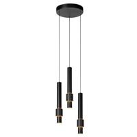Lucide MARGARY - Hanglamp - Ø 28 cm - LED Dimb. - 3x4W 2700K - Zwart - thumbnail