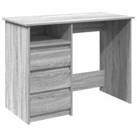 Bureau 102x50x75 cm bewerkt hout grijs sonoma eikenkleurig - thumbnail