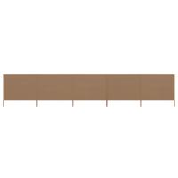 VidaXL Windscherm 5-panelen 600x80 cm stof taupe - thumbnail