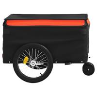 Fietstrailer 30 kg ijzer zwart en oranje - thumbnail