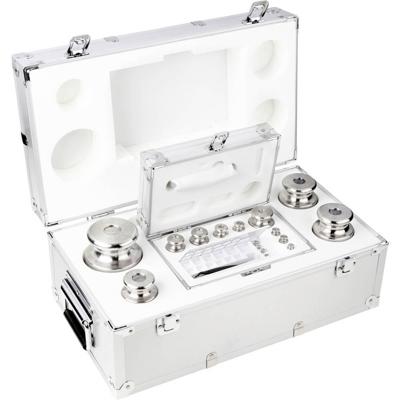 Kern 354086 Gewichtenset 354-086, OIML-klasse M2, nominale waarde 1 g - 5 kg, knop, roestvrij staal fijngedraaid, in aluminium etui