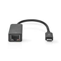 Nedis CCGB64960BK02 Usb-netwerkadapter Usb 3.2 Gen 1 2.5 Gbps Usb-c™ Male Rj45 Female 0.20 M Rond Vernikkeld Vertind-koper Zwart Doos - thumbnail