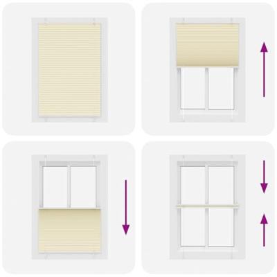 Pliss rolgordijn 90x100 cm stofbreedte 89,4 cm polyester crme