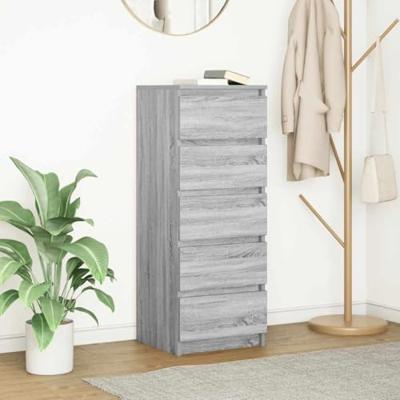 Dressoir met lades 37,5x35x99 cm spaanplaat grijs Sonoma