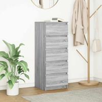 Dressoir met lades 37,5x35x99 cm spaanplaat grijs Sonoma - thumbnail