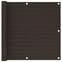 VidaXL Balkonscherm 90x300 cm hdpe bruin - thumbnail