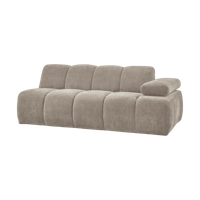 Woood Mojo 2-zits bank arm rechts ribstof Donkerzand - thumbnail