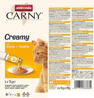 ANIMONDA Carny Chicken with taurine - Kattensnoepje - 6 x 15g - thumbnail