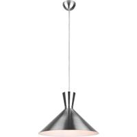 LED Hanglamp - Trion Ewomi - E27 Fitting - 1-lichts - Rond - Mat Nikkel - Aluminium - Ø35cm - thumbnail