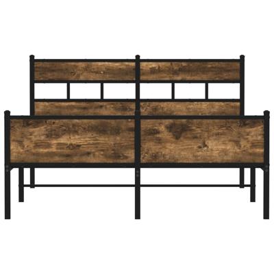Bedframe zonder matras metaal gerookt eikenkleurig 180x200 cm