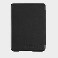 Lunso Kobo Clara HD hoes (6 inch) - Vegan Saffiano Leren sleepcover - Zwart - thumbnail