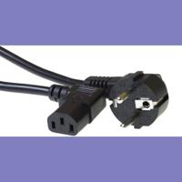 ACT AK5018 Netsnoer Schuko CEE 7/7 male (haaks) | C13 (haaks) | Zwart | 2 meter - thumbnail