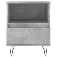 Nachtkastje 40x35x50 cm bewerkt hout betongrijs - thumbnail