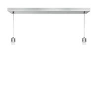 Home Sweet Home - Metalen hanglamp - Matte satijna - 55/9,5/70-112,5 cm -2 lichtpunten - Geschikt voor E27 LED-lampen - Voor woonkamer, eetkamer en keuken - thumbnail