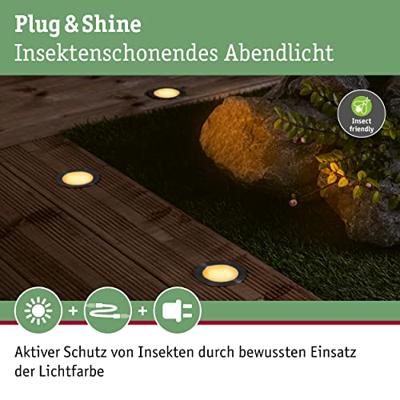 Paulmann P+S Floor Set insect friendly 94722 Verlichtingssysteem Plug&Shine LED-tuinspot startset LED 6 W Goud Zilver Paulmann P+S Floor Set insect friendly 94722 Verlichtingssysteem Plug&Shine LED-tuinspot startset LED 6 W Goud Zilver