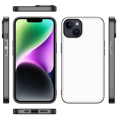 Back Cover Hoesje Geschikt voor de Apple iPhone 15 Zwart | Wit Back Cover Hoesje Geschikt voor de Apple iPhone 15 Zwart | Wit