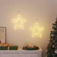 VidaXL Kerstverlichting ster silhouet 2 st 50 leds warm wit - thumbnail