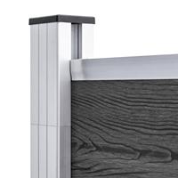 Schuttingpaneel 175x186 cm HKC zwart - thumbnail