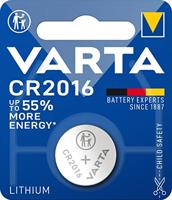 Batterij Varta knoopcel CR2016 lithium blister à 1stuk - thumbnail