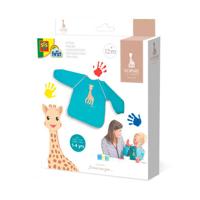 SES Creative kliederschort Girafe junior canvas blauw 1-4 jaar - thumbnail