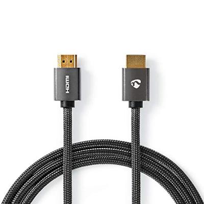 Nedis High Speed ??HDMI-Kabel met Ethernet | ARC | 2 m | 1 stuks - CVTB34000GY20 CVTB34000GY20 Nedis High Speed ??HDMI-Kabel met Ethernet | ARC | 2 m | 1 stuks - CVTB34000GY20 CVTB34000GY20